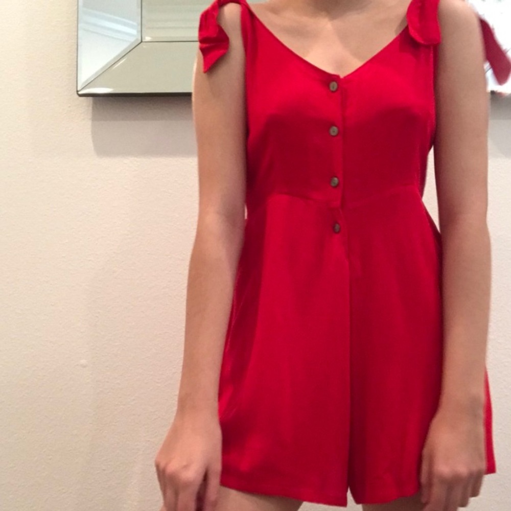 CLEOBELLA red romper with ties
